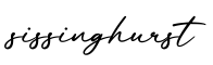 单词sissinghurst书写