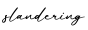 单词slandering书写