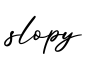 单词slopy书写