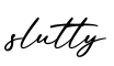 单词slutty书写