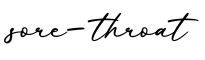 单词sore-throat书写