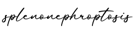 单词splenonephroptosis书写