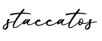 单词staccatos书写