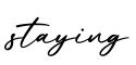 单词staying书写