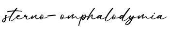 单词sterno-omphalodymia书写