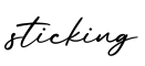 单词sticking书写