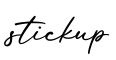 单词stickup书写