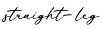 单词straight-leg书写