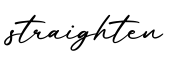 单词straighten书写