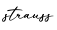 单词strauss书写