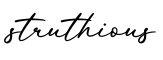 单词struthious书写