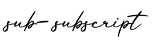 单词sub-subscript书写