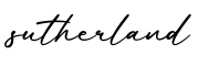 单词sutherland书写
