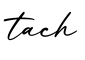 单词tach书写