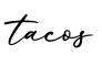 单词tacos书写