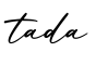 单词tada书写