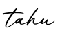 单词tahu书写