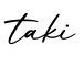 单词taki书写