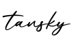 单词tansky书写