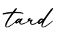 单词tard书写