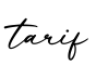 单词tarif书写