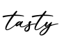 单词tasty书写