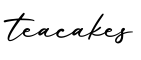 单词teacakes书写