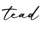 单词tead书写