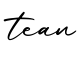 单词tean书写