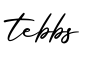 单词tebbs书写