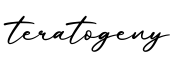 单词teratogeny书写
