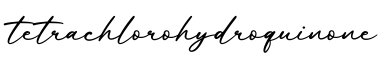 单词tetrachlorohydroquinone书写