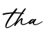 单词tha书写