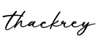 单词thackrey书写