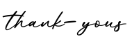 单词thank-yous书写