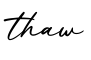 单词thaw书写