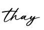 单词thay书写