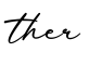 单词ther书写