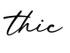 单词thic书写