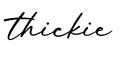 单词thickie书写