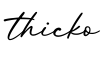 单词thicko书写