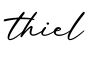 单词thiel书写