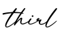 单词thirl书写