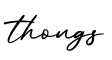 单词thongs书写