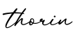 单词thorin书写