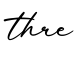 单词thre书写