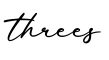 单词threes书写