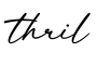 单词thril书写
