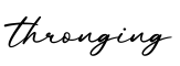 单词thronging书写