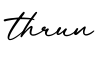 单词thrun书写